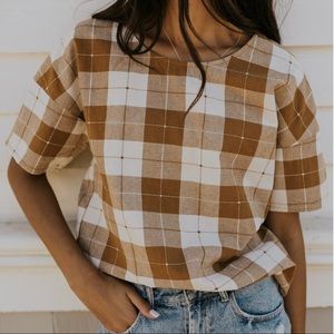 Roolee Plaid Top